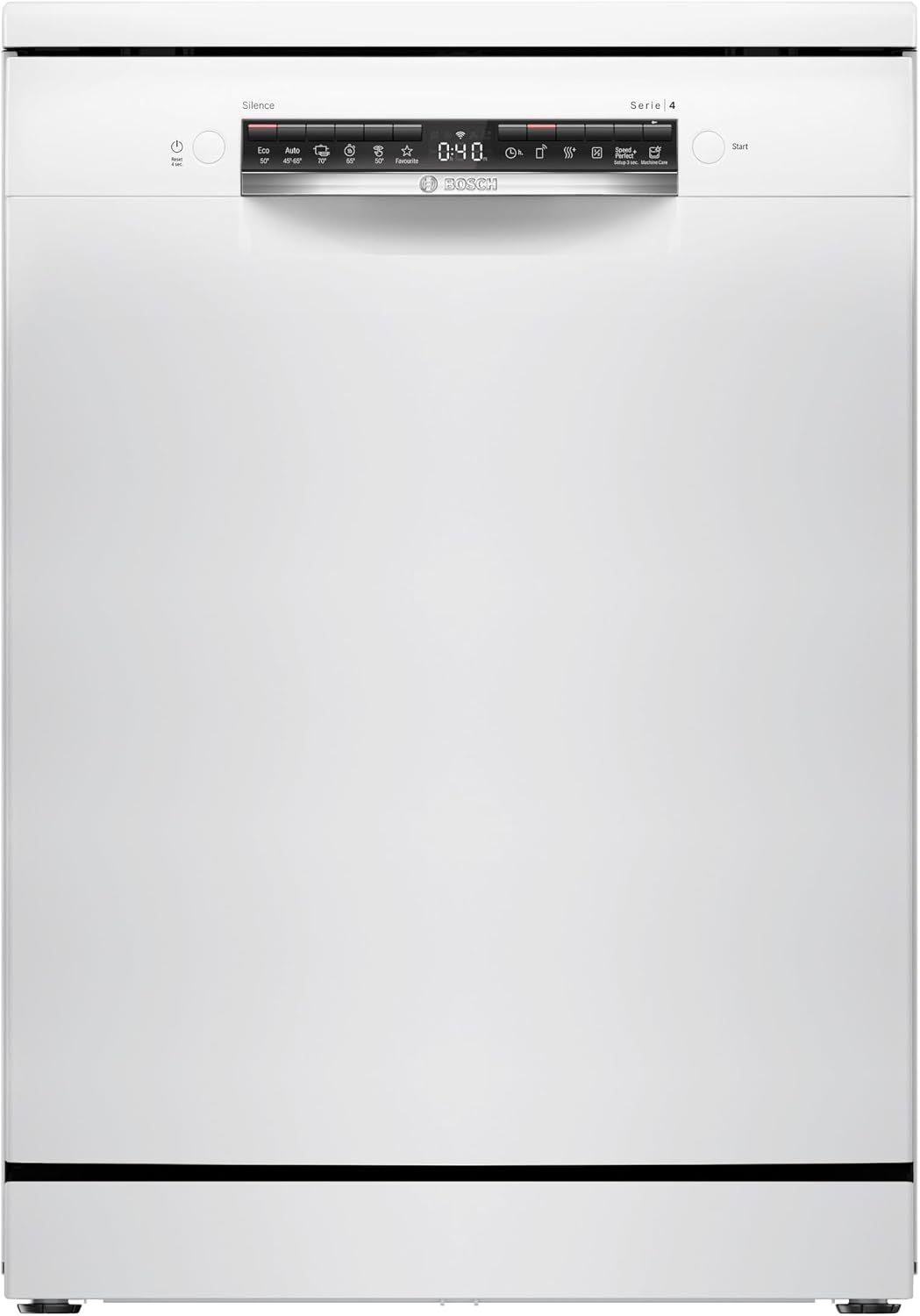 Bosch Freistehender Geschirrspüler 60 cm, SMS4HTW00E, Serie 4, Besteckkorb, Silence Programm, Extra leise spülen, Extra Trocknen, Hygienisch rein