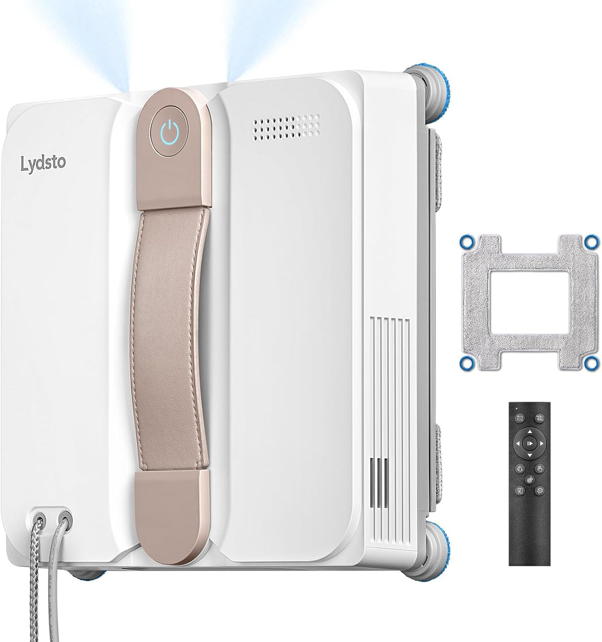 Lydsto WL07 Max Fensterputzroboter mit Sprühfunktion kompakt, 8000Pa Elektrischer Fensterputzer 110ML Tank, Vier Ultraschall Wasserdüsen