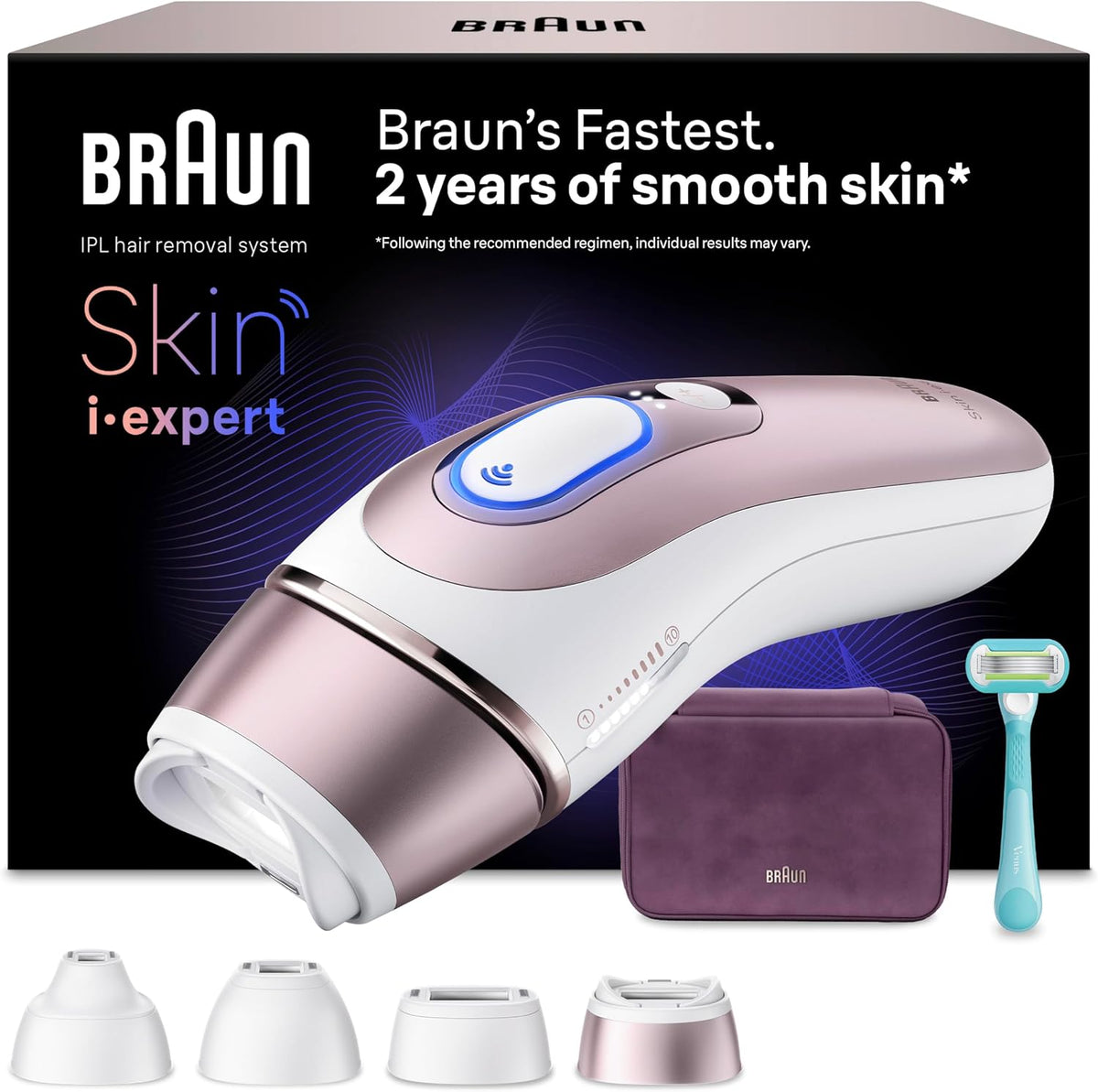 Braun Smart IPL Geräte Haarentfernung Skin i·expert 7, PL7431, Rosegold
