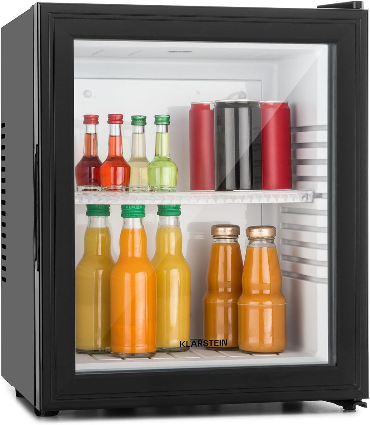 Klarstein Kühlschrank, Kleiner Skincare 5-15°C, 23L, Mini Kühlschrank mit Glastüre, für Getränke, Snacks & Kosmetik, Klein & Leise