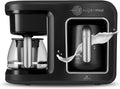 KARACA Hatır Plus Mod 5 in 1 Essential Kaffeemaschine Schwarz Chrom, 1400 Watt, Türkischen Kaffee, Filterkaffee oder Tee Zubereiten, Aromaeinstellung