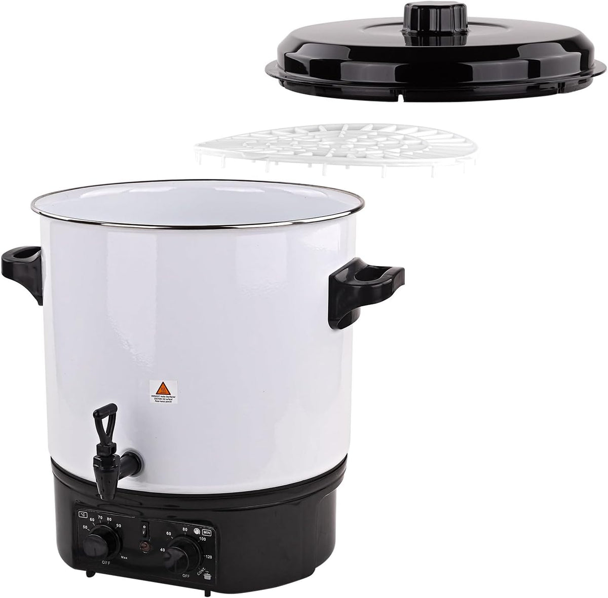 DEMA Einkochautomat EA27, 27 Liter, mit Timer & Alarm, für Einkochen, 1800 Watt, Einkocher, Einkochtopf, Glühweintopf, Gulaschkanone