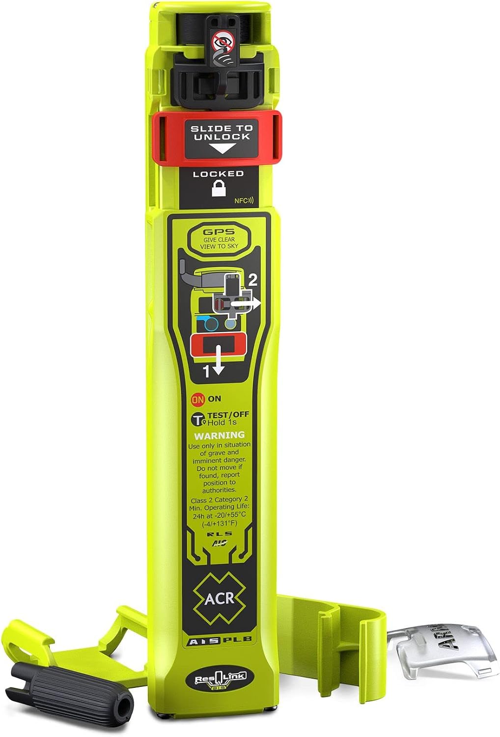 ACR RESQLINK AIS Personal Locator Beacon, Mobile App und Zubehörclips (Modell PLB-450), SOS, GPS, Return Link Service
