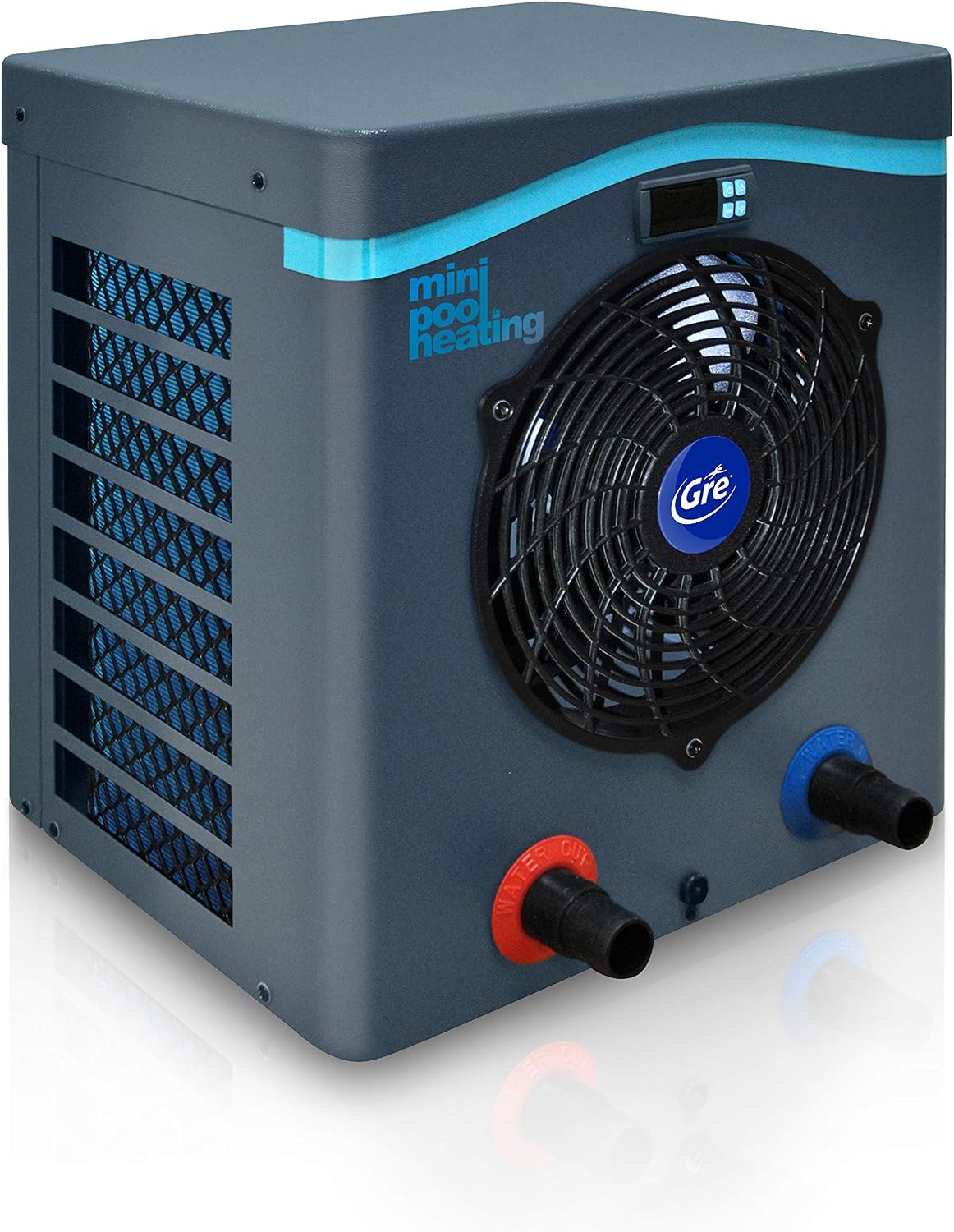 Gre HPM30, Mini-Wärmepumpe für Aufstellpools bis zu 30 m³, Heizsystem für Aufstellpools, Farbe Grau