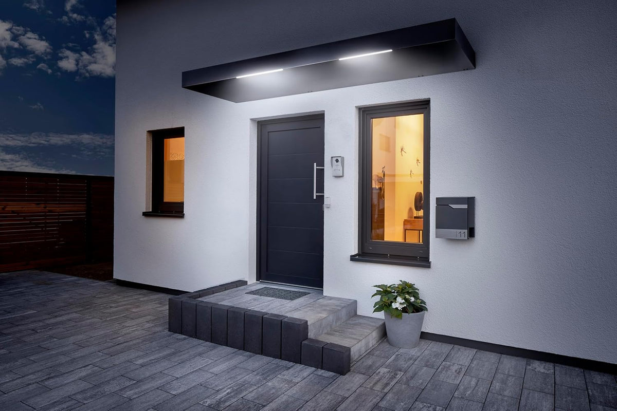 Gutta Rechteckvordach BS 250 Anthrazit, Maße: 250 x 90 x 15,5 cm (BxTxH)