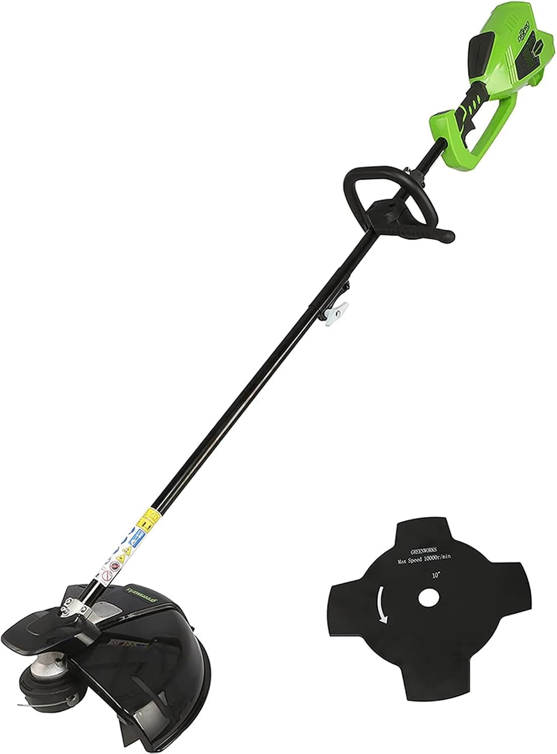 Greenworks 40V Akku Freischneider mit bürstenlosem Motor, 2 mm Nylonfäden oder 25 cm Klinge OHNE 40 V Akku und Ladegerät, 3 Jahre Garantie GD40BC