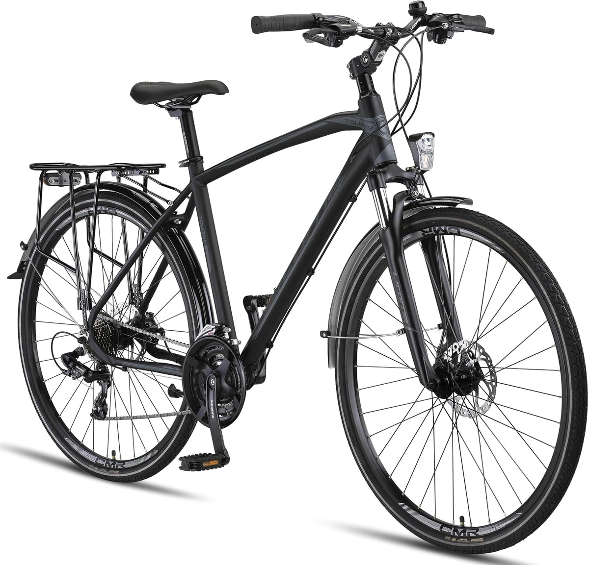 Licorne Bike Premium Touring Trekking Bike in 28 Zoll Aluminium Scheibenbremse Fahrrad für Jungen, Mädchen, Damen und Herren, 21 Gang-Schaltung