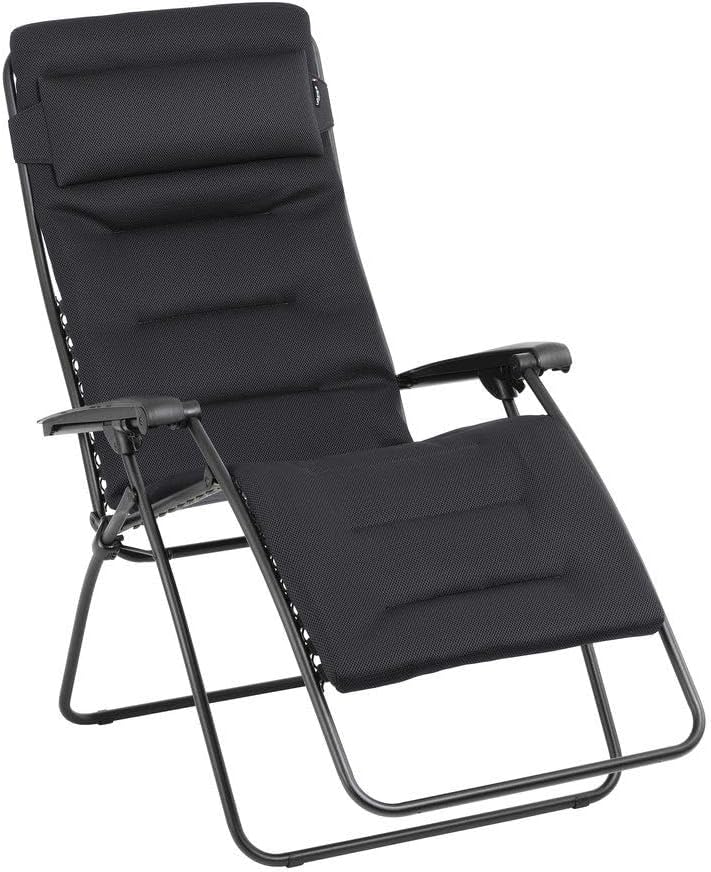 Lafuma MOBILIER, Klappbarer Liegestuhl für Garten und Innenbereich, Gepolsterter Relaxsessel Zero Gravity RSX Clip XL, Mehrpositionenliege XL