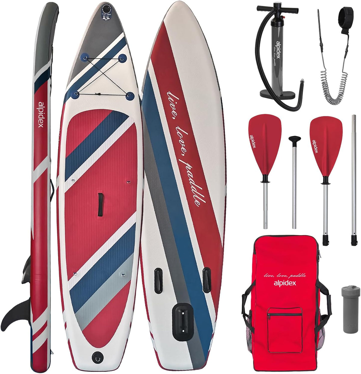 ALPIDEX SUP Board 320x76x15cm bis 200kg Aufblasbar Stand Up Paddling Set