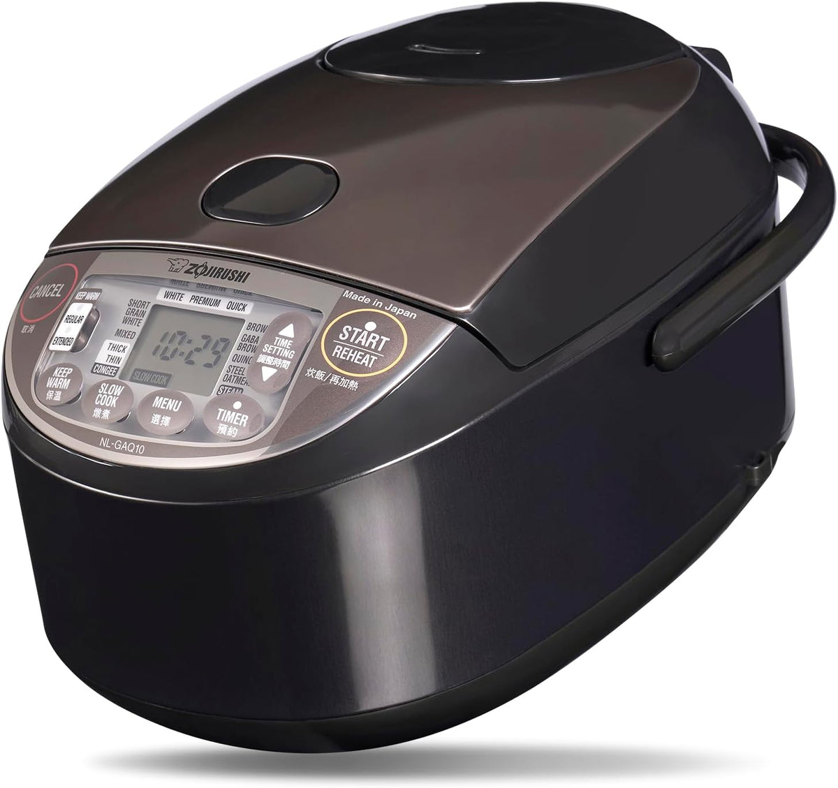 ZOJIRUSHI Premium Reiskocher NL-GAQ10, 1,0 Liter, mit Warmhaltefunktion, Mit europäischem Netzkabel, inkl. Messbecher, Reislöffel und Dämpfeinsatz