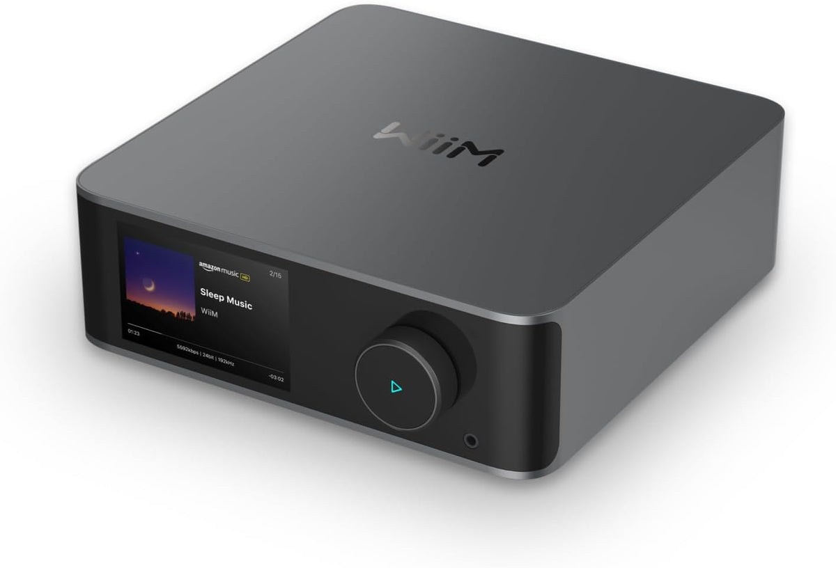 WiiM Ultra Music Streamer & Digital Preamp, 3.5' Touchscreen, Compatible with Google Cast & Alexa, Stream Spotify, Tidal & More, HDMI ARC, Space Gray