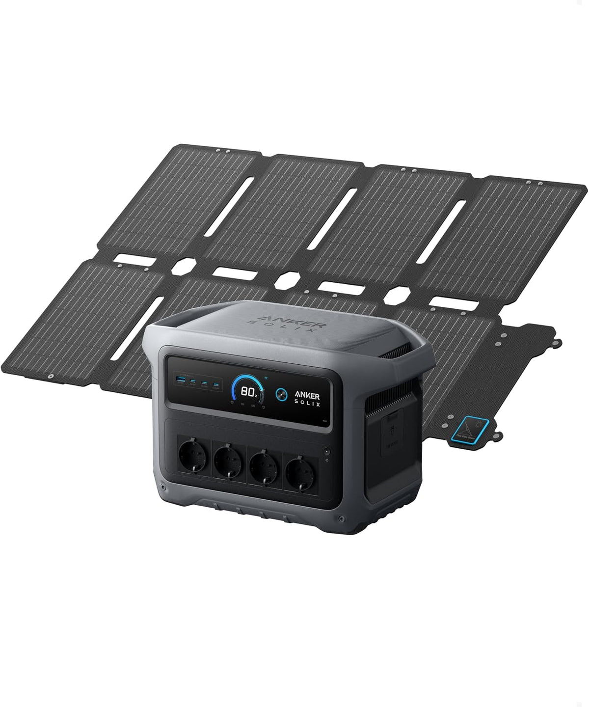 Anker SOLIX C1000 Gen 2 Powerstation mit 100W Faltbares Solarpanel, 1024Wh