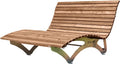 Waldsofa Classic, für 2-3 Personen, Holzliege für den Garten, Thermokiefer, Sonnenliege, Außenliege, Wellenliege, Relaxliege, feuerverzinkt
