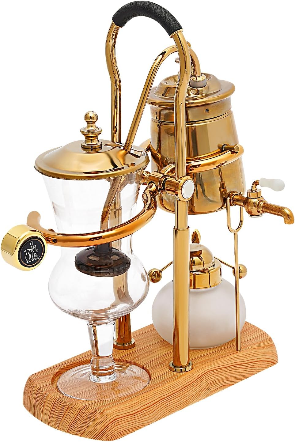Kaffeemaschine, Vakuum-Kaffeebereiter Für Gewerblichen Und Privaten Gebrauch 23.5x12x38cm, Antike Kaffeekanne mit Wasserhahn-Drehwinkel 180°